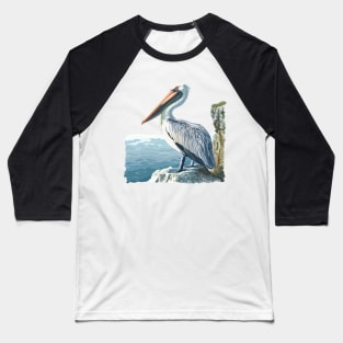 Pelican Art Baseball T-Shirt